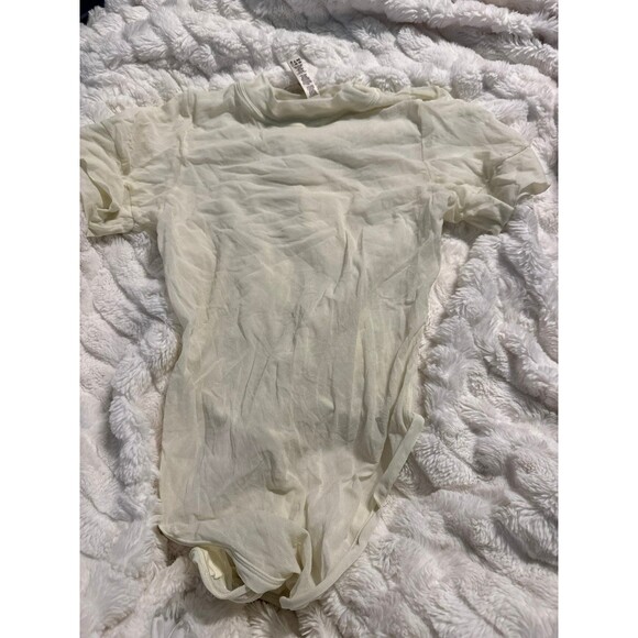 SKIMS Summer Mesh T-Shirt Bodysuit Bone Womens 2x - Picture 2 of 4